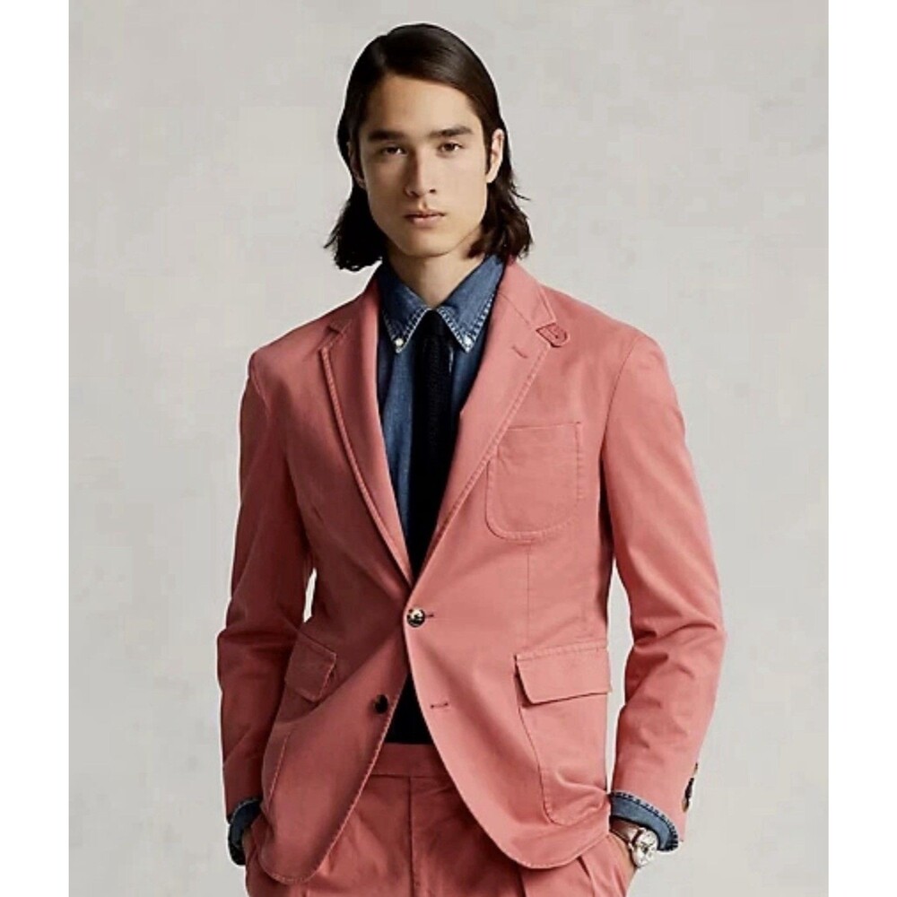 Polo Ralph Lauren Soft Stretch Chino Sport Coat Men's SZ 38R  Nantucket Red $498